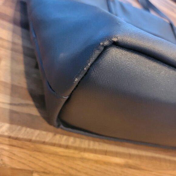 Catherine Malandrino Blue Large 2 Handle Tote Purse - Picture 12 of 15